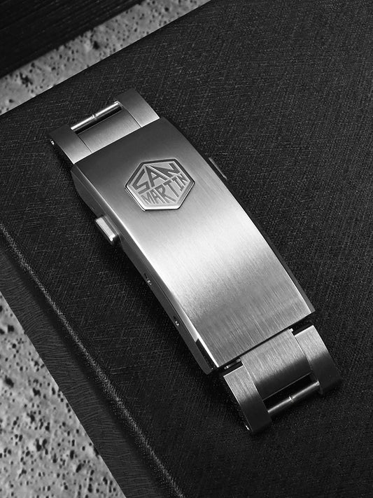 San Martin 316L Satinless Steel Fly Adjustable Watch Clasp For 16mm Bracelet Folding Stretch Durable Easy To Install 걸쇠