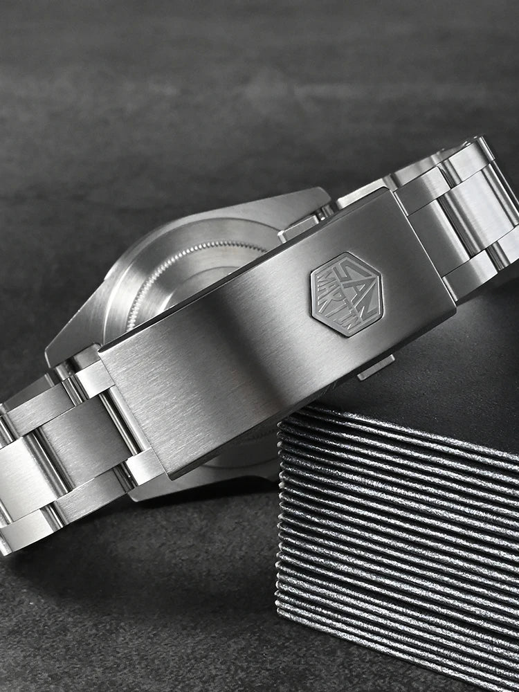 San Martin 316L Satinless Steel Fly Adjustable Watch Clasp For 16mm Bracelet Folding Stretch Durable Easy To Install 걸쇠
